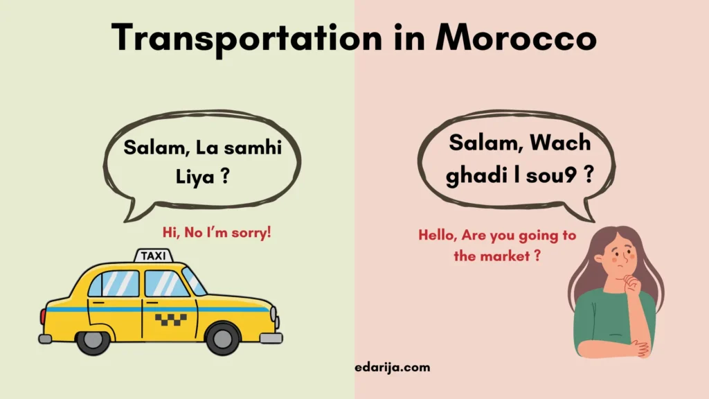 Transportation Vocabulary in Moroccan Darija 
